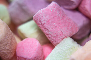 Bucnh of colorful marshmallows