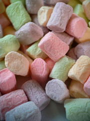 Bucnh of colorful marshmallows