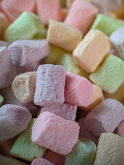 Bucnh of colorful marshmallows