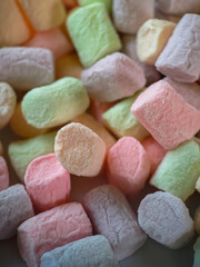 Bucnh of colorful marshmallows
