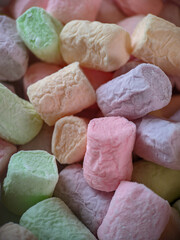 Bucnh of colorful marshmallows