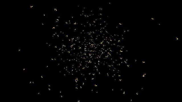 4K Loop Background of Bee insect flying in summer nature. Bee family of insects. Beehive work with bees. Bees in the meadow. Bee family working in summer nature. Beehive bees and flying insects. 4K