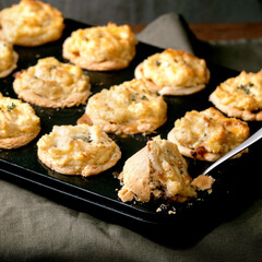 Mince meat mini pies with mashed potato