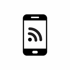 Wifi in Smartphone Screen Icon Vector Illustration Isolated