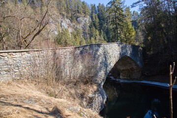 Obraz premium Carthusian bridge in Slovak Paradise National park