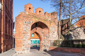 Historic ancient gate in Torun fortress