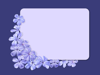 Hydrangea purple flowers Square frame. For wedding romantic postcard, greeting card, photo frame, invitation, posters.