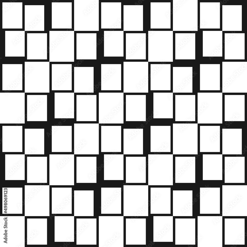 Leinwandbilder The white simple 3d tile sticks out a little in certain places, creating a three-dimensional effect. Vector 3d minimal pattern.