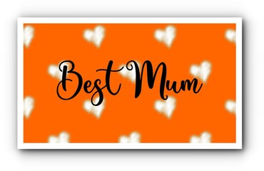 Happy Mother's Day Heart-Typocraphic illustration vector Calligraphy Background, celebration card,printable, ornaments celebrations, gift card invitation