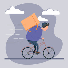 courier ride a bike, express delivery service