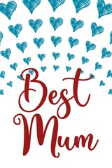 Happy Mother's Day Heart-Typocraphic illustration vector Calligraphy Background, celebration card,printable, ornaments celebrations, gift card invitation