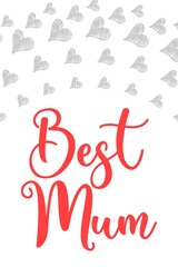 Happy Mother's Day Heart-Typocraphic illustration vector Calligraphy Background, celebration card,printable, ornaments celebrations, gift card invitation