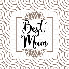 Happy Mother's Day Heart-Typocraphic illustration vector Calligraphy Background, celebration card,printable, ornaments celebrations, gift card invitation