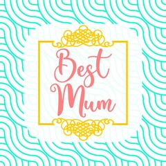 Happy Mother's Day Heart-Typocraphic illustration vector Calligraphy Background, celebration card,printable, ornaments celebrations, gift card invitation