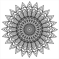 A circle. Coloring book antistress. Vector (2)