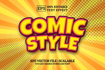 comic style editable text effect