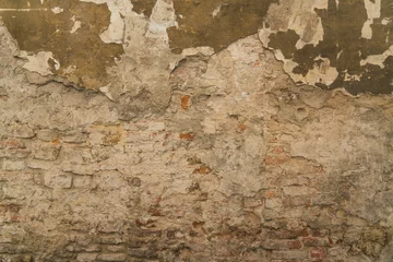 Foto auf Acrylglas Alte schmutzige strukturierte Wand alte Backsteinmauer Hintergrunddetail