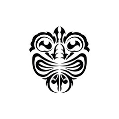 Pattern mask. Traditional totem symbol. Simple style. Vector isolated on white background.