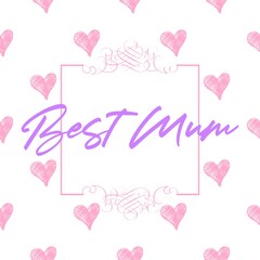 Happy Mother's Day Heart-Typocraphic illustration vector Calligraphy Background, celebration card,printable, ornaments celebrations, gift card invitation