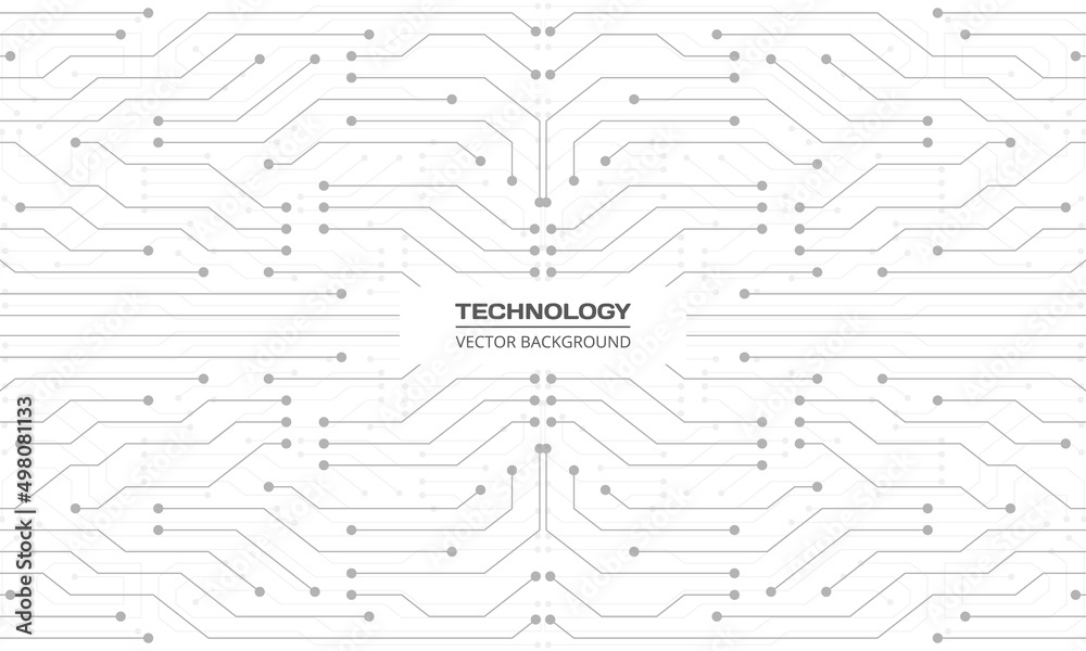 Poster abstract circuit board digital technology futuristic white concept background. electronic hi tech mo