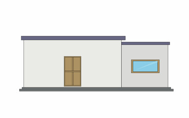 simple house isolated on white background | House flat icon | House emoji flat design | Residential house flat