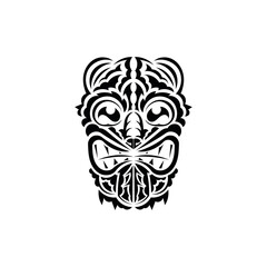 Pattern mask. Traditional totem symbol. Maori style. Vector illustration isolated on white background.