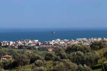 Obraz premium Ciudad de Civitanova en Primavera Marche, Macerata, Italia