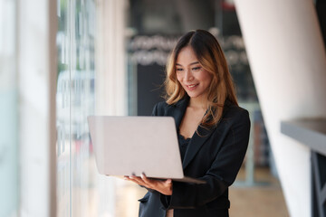 Businesswoman, teacher or mentor coach speaking to customer about financing by video call. Finance...