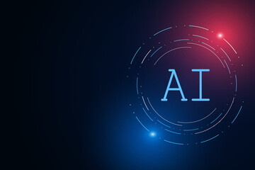 Artificial Intelligence ,AI chipset on circuit board, futuristic Technology Concept	
