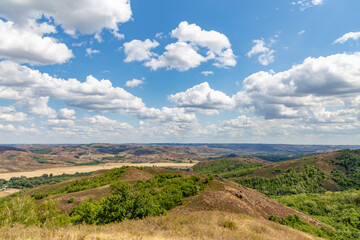 Naklejka premium Shaitan-Tau nature reserve (oak forest). Orenburg region, Southern Urals, Russia