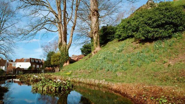 Guildford Castle in Surrey, England, UK,  thought to have been built by William the Conqueror shortly after the 1066 invasion of England