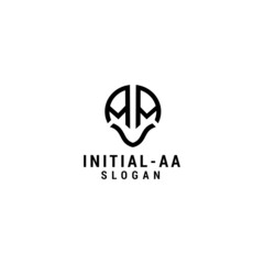 Initial_AA logo icon design template .premium vector