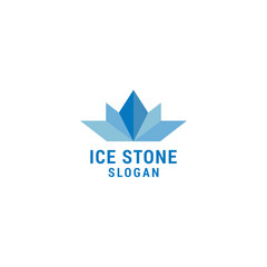 Obraz premium Ice stone logo icon design template .premium vector