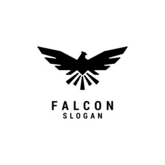 falcon logo icon design template.premium vector