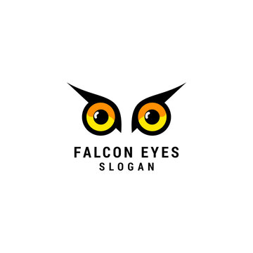 falcon eye logo icon design template .premium vector