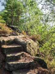 Lampertstein in der Sächsischen Schweiz - Felsstufen