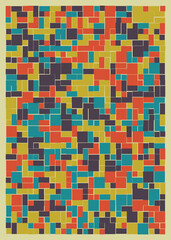 Fototapeta premium Offset Quads generative art background art illustration