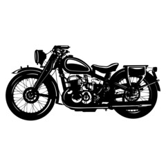 Exquisite Motor Cycle Silhouette Vector