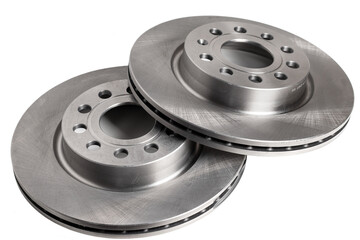 Two brake disk for the car isolate on white