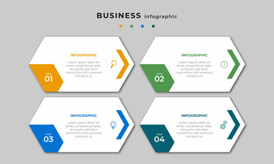 Steps Timeline Infographics Design Template