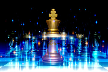chess game. Business, competition, strategy, leadership and success concept