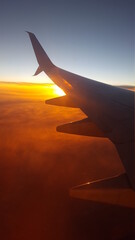 Sonnenuntergang aus dem Flugzeug