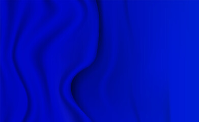 Abstract background . Blue fabric wavy folds of grunge silk or satin. Vector.