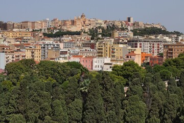 Fototapeta na wymiar Panoramic view of the city of Cagliari, Sardinia, Italy