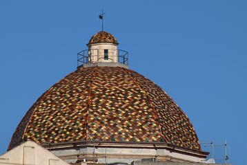Dome of the Church of San Micheal, Cagliari, Sardinia, Italy