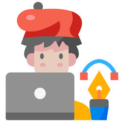artist flat icon