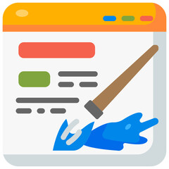 Obraz premium web design flat icon