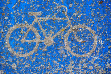 blue bicycle on the street, nacka, sverige,sweden, sverige