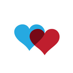 Multicolored Hearts Icon
