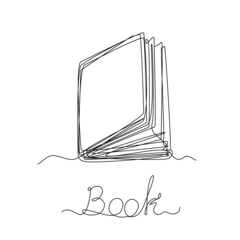 Line Drawing Book Icon